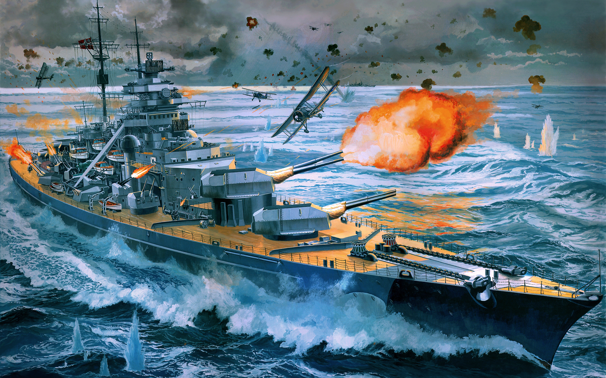 German Battleship Bismarck Computer Wallpapers Desktop Backgrounds