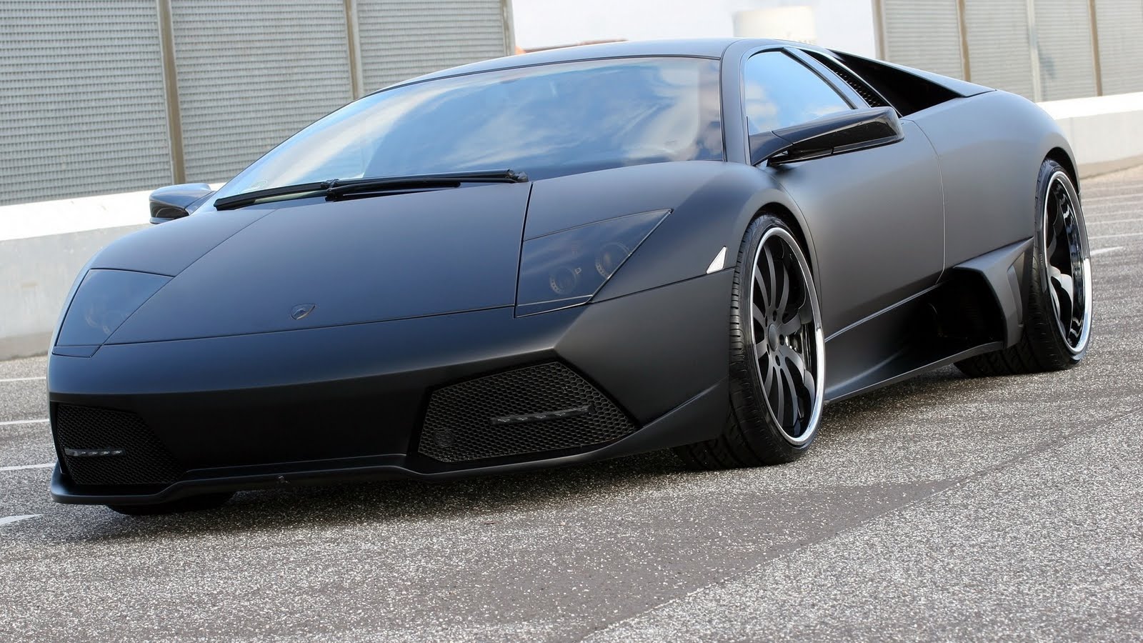Matte Black Lamborghini Aventador HD Wallpaper The