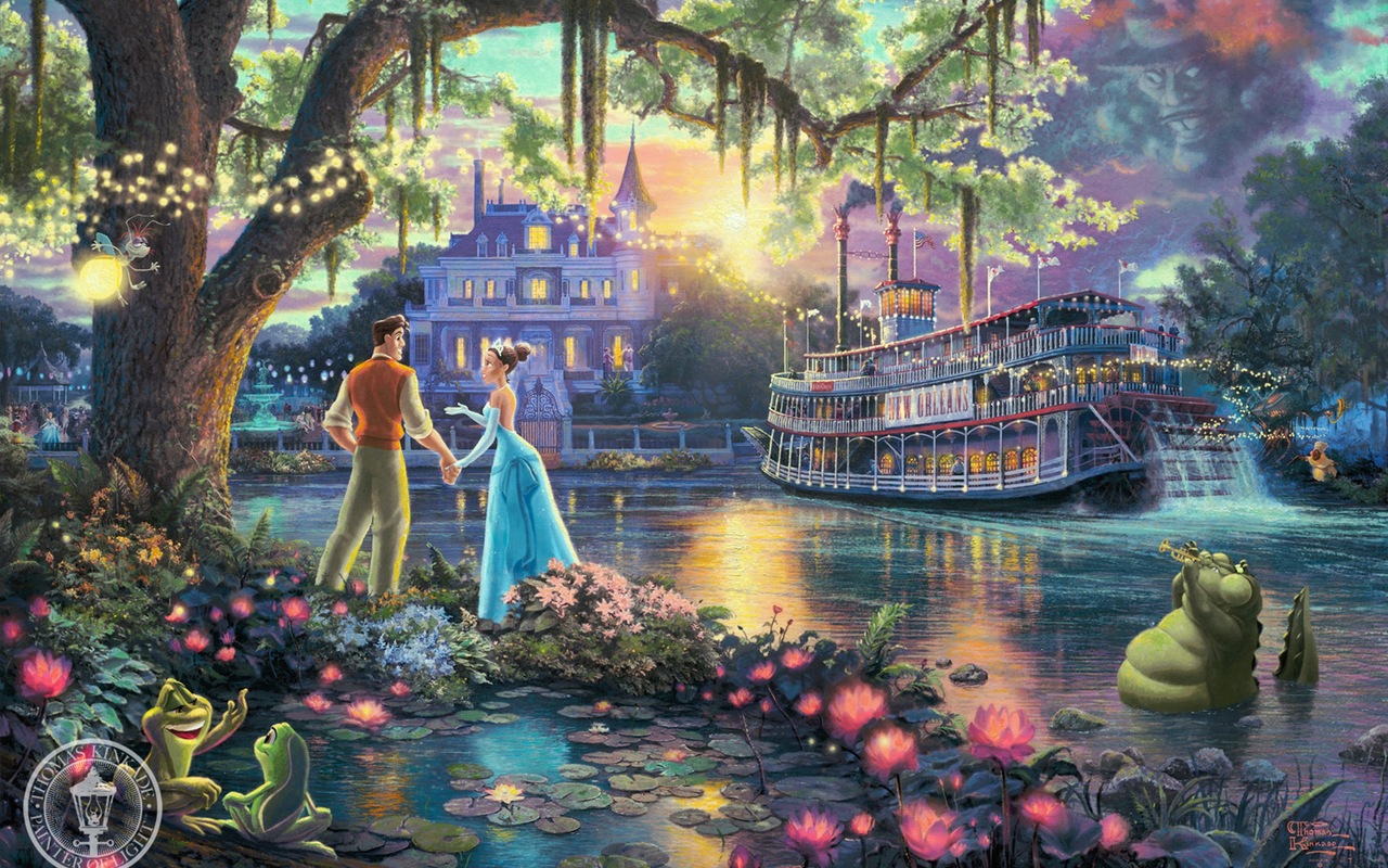Thomas Kinkade Disney Dreams Principesse Wallpaper