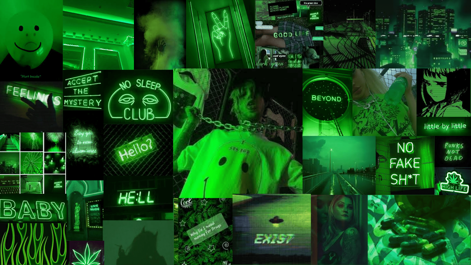 Neon Green Aesthetic Wallpaper