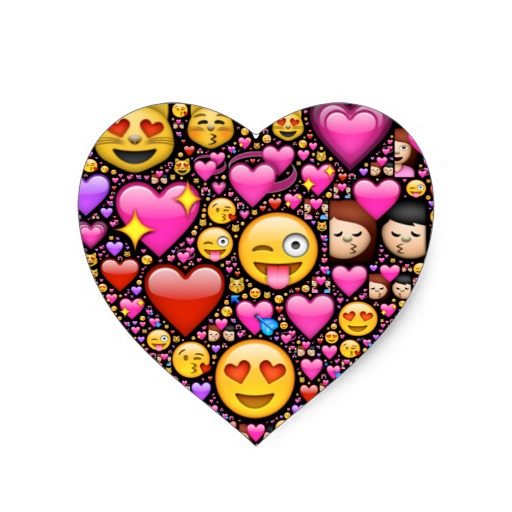 Show Your Love And Affection Through Emoji Art Heart Sticker
