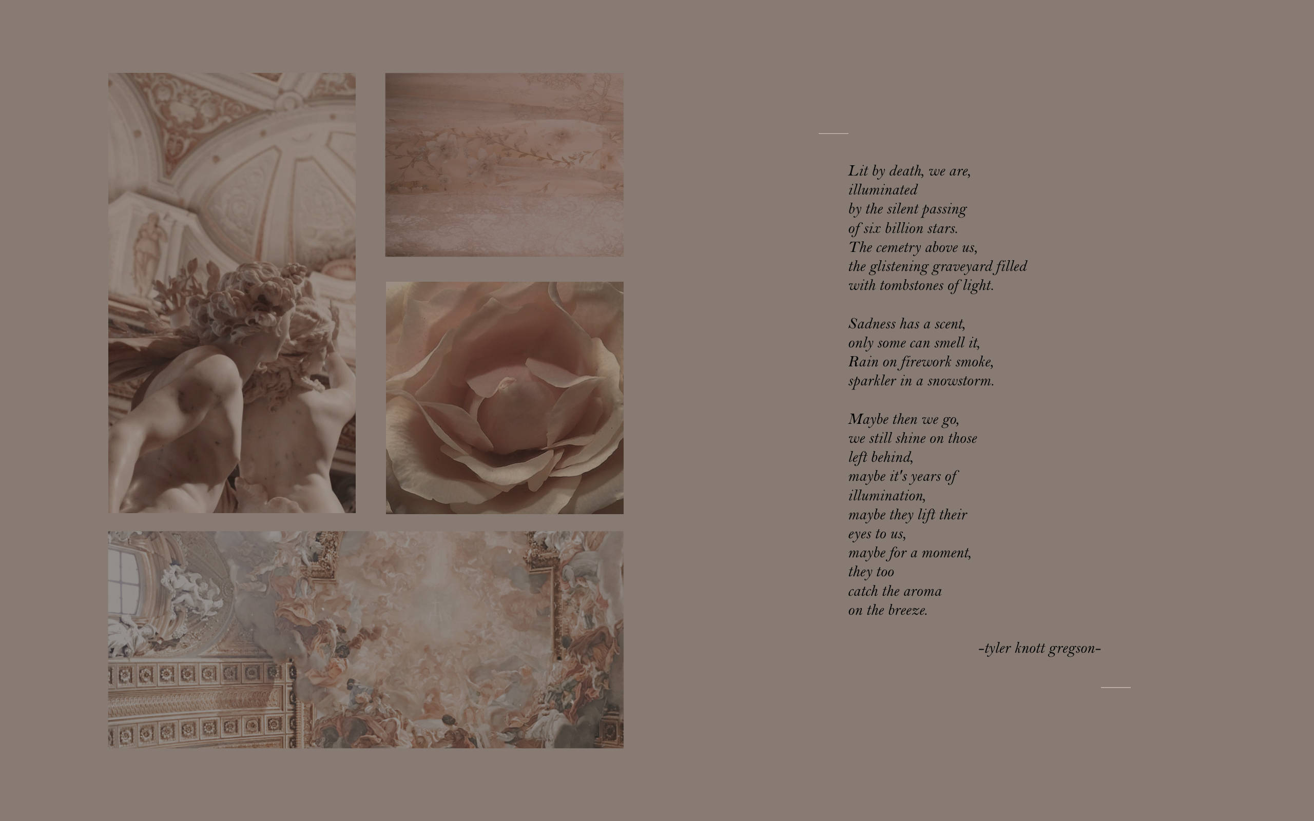 Brown Collage Aesthetic Sadness Poem Wallpaper