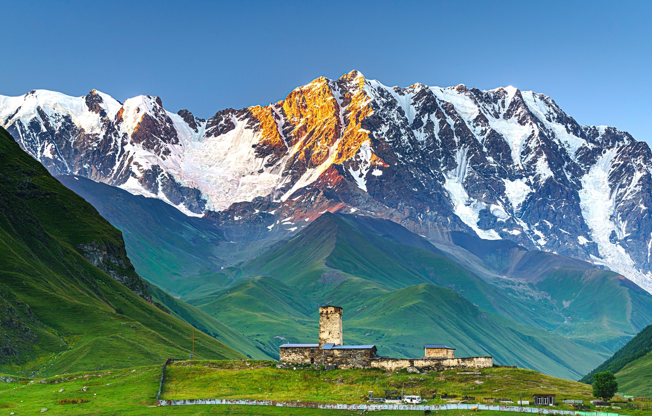 Wallpaper Mountains Tops Georgia Upper Svai Image For