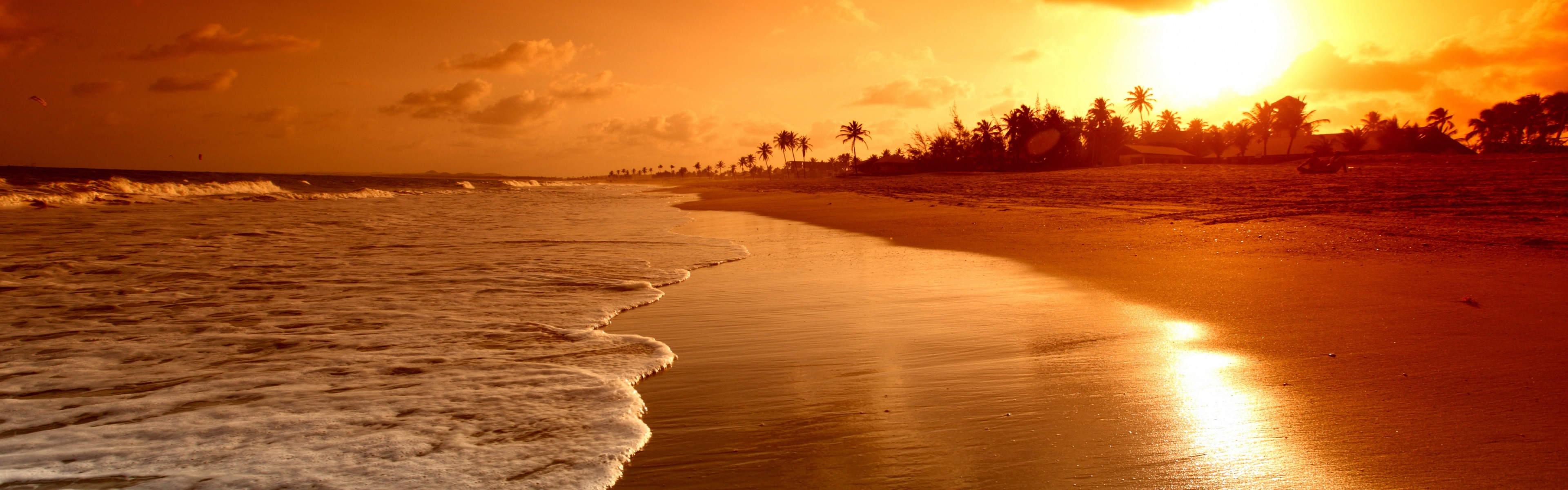 Beach Sunrise iPhone Panoramic Wallpaper iPad
