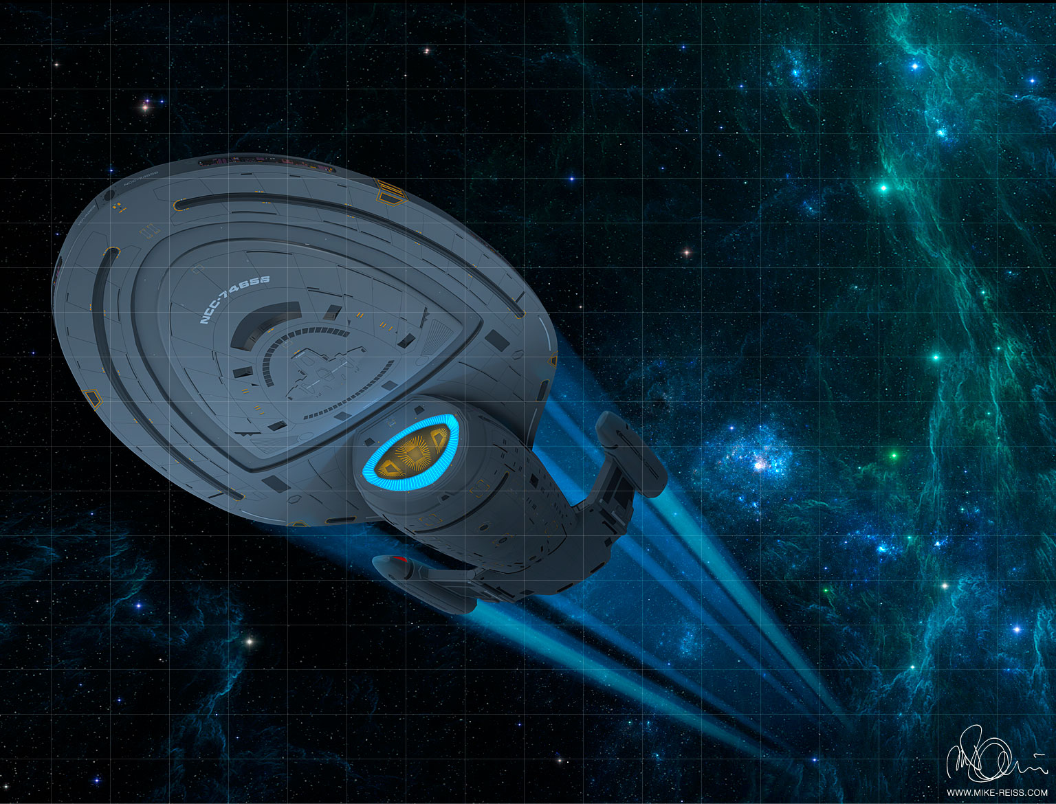 Startrek Voyager 3d Render Desktop Wallapaper