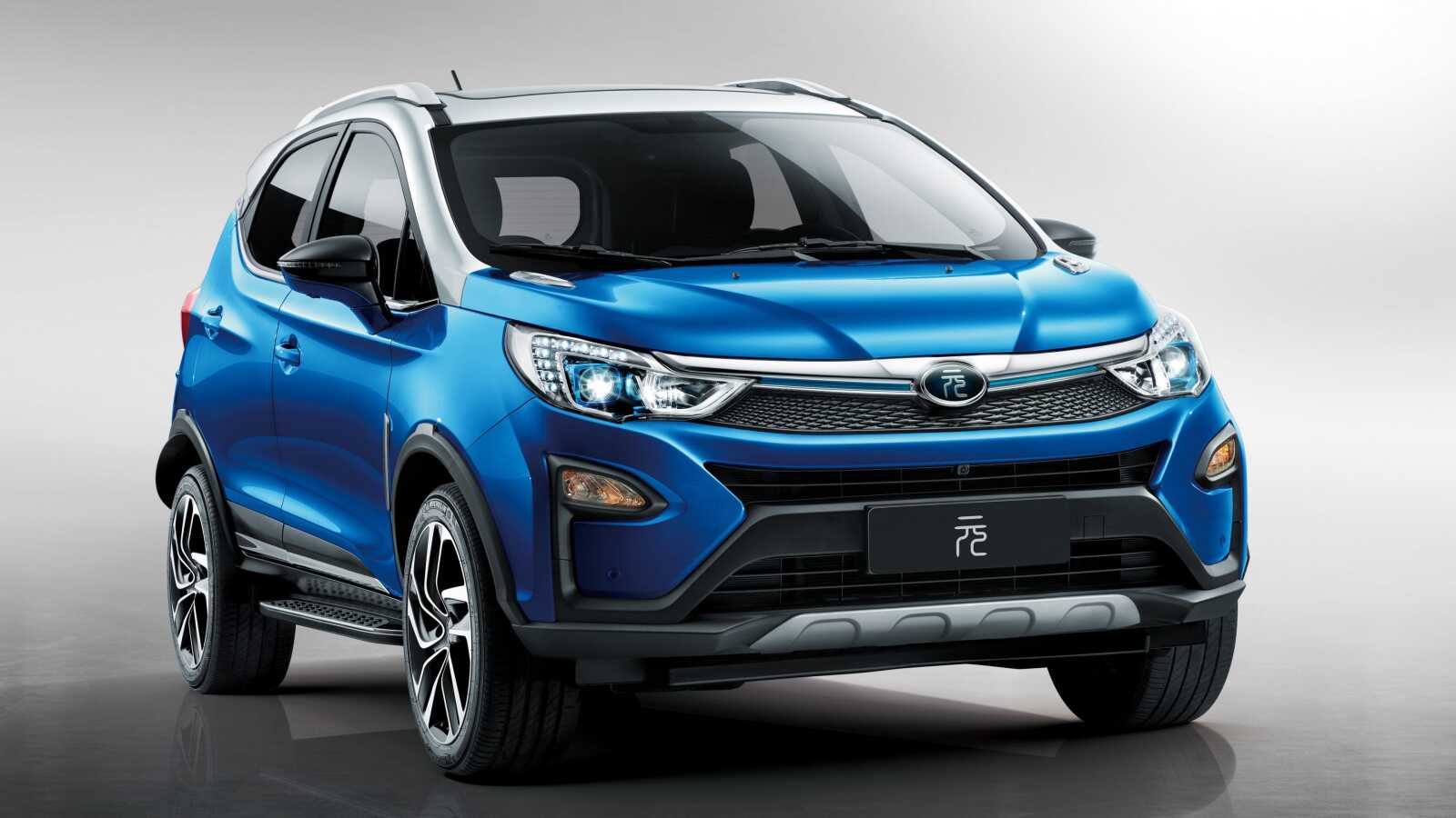 A vibrant blue BYD Yuan Pro EV, showcasing its modern design and electric capabilities