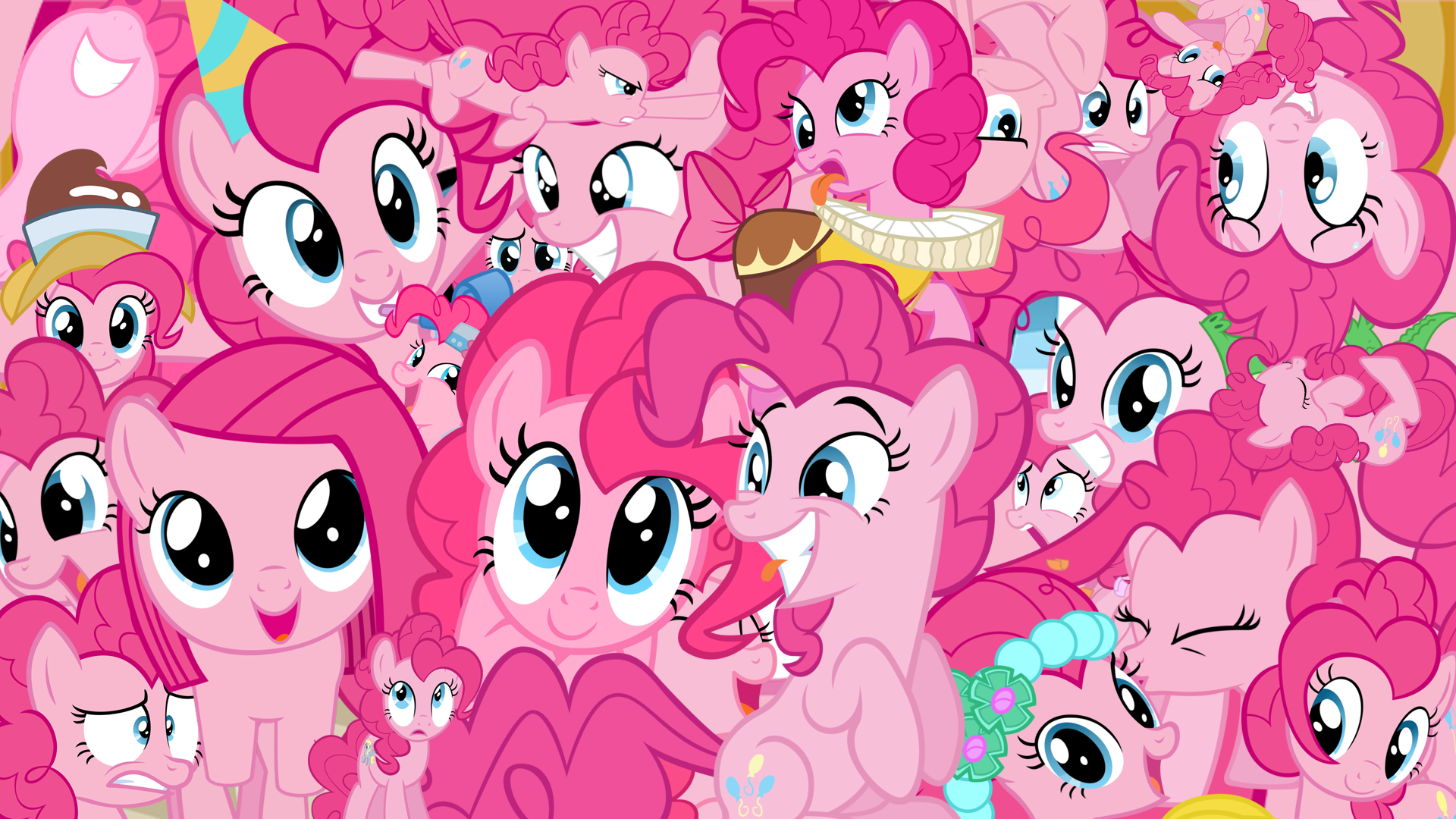 Blue Eyes Wallpaper Pink Hair Collage Pinkie