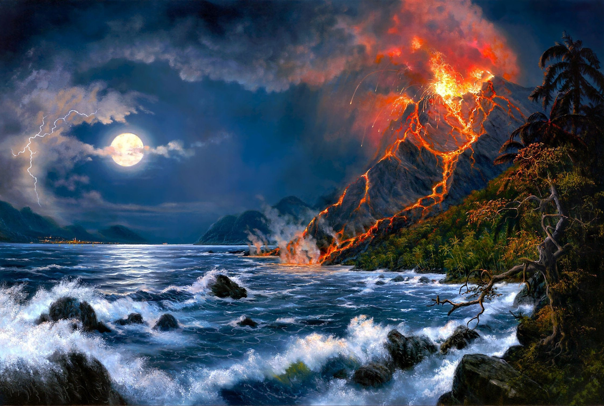 Artistic Volcano Wallpaper