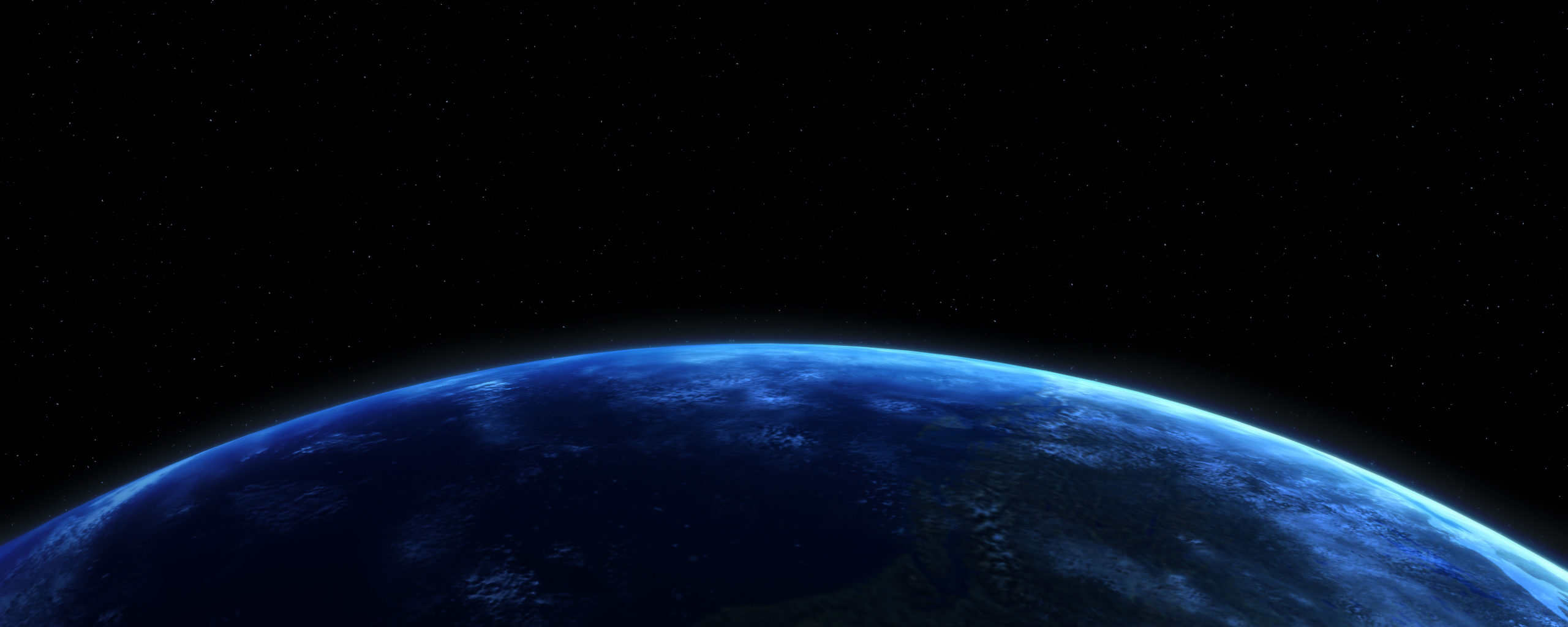Halfcloseup of the earth from space in the dark 4K wallpaper download