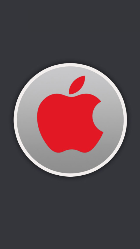 Red Apple Logo Label Wallpaper   Free iPhone Wallpapers
