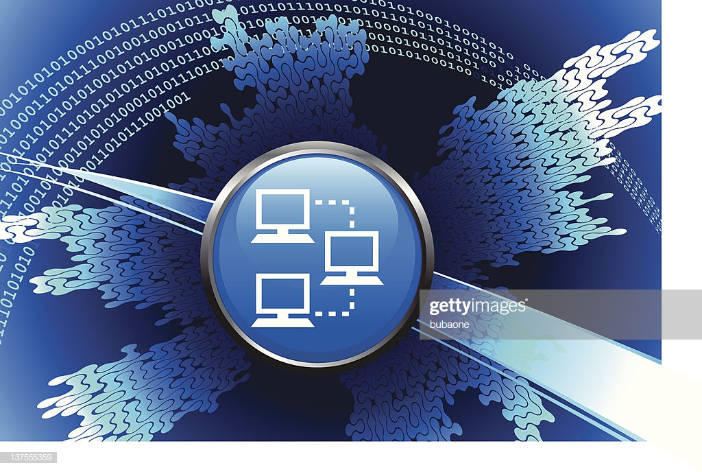 Computer Network Royalty Free Vector Art On Abstract Background