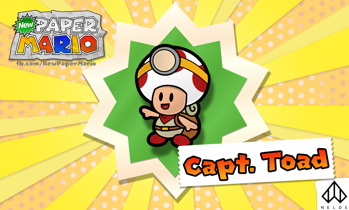 Captain Toad Paper Mario Style By Nelde