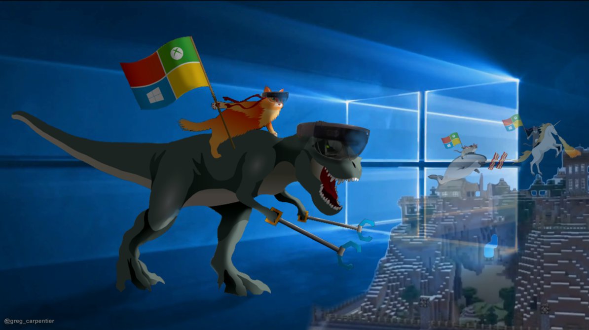 Windows T Rex And Ninja Cat By Krokozero