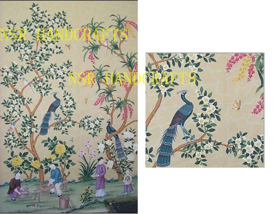 painted wallpaper chinoiserie wallpaper chinese wallpaper chinese 567x443