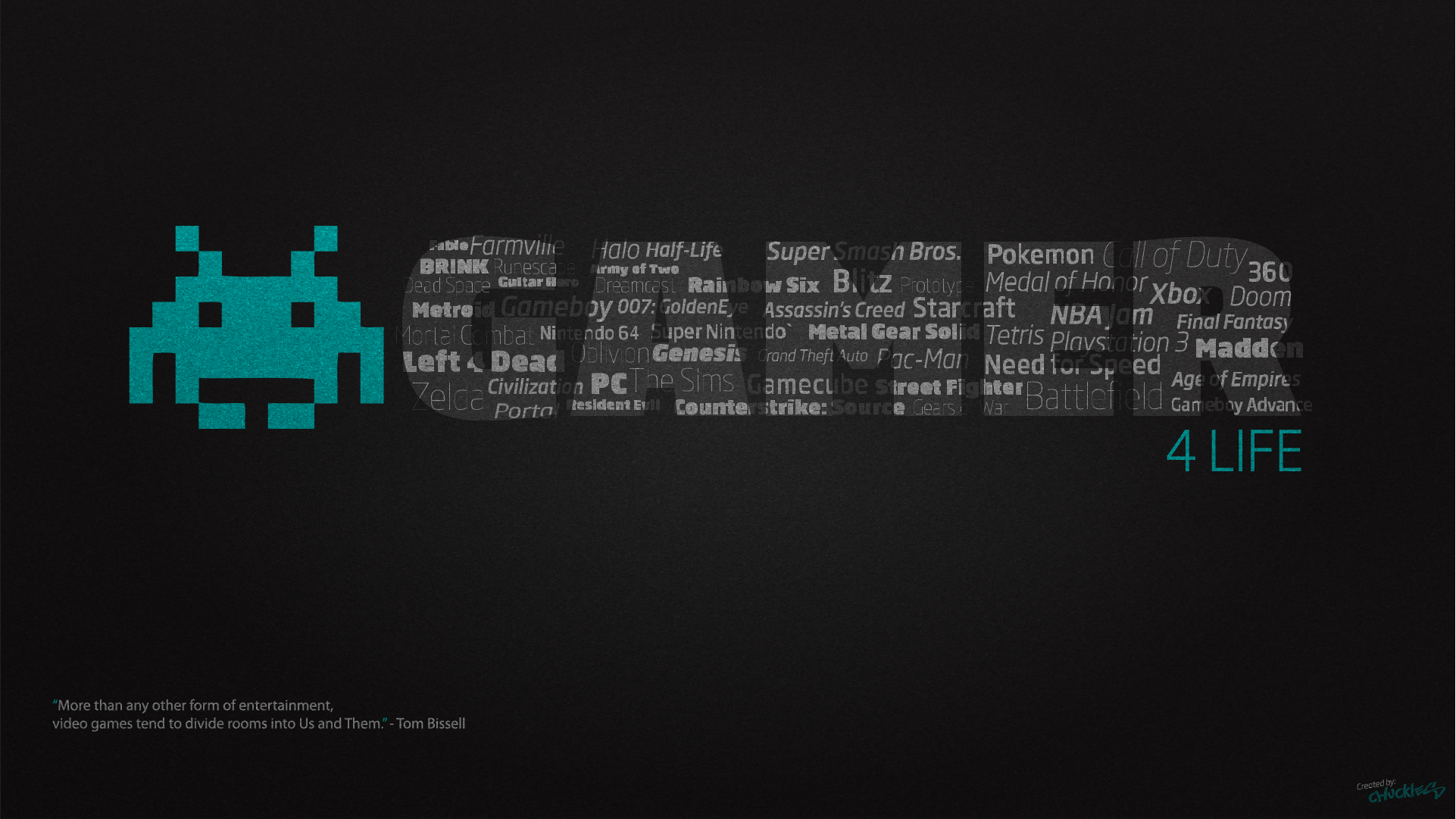Gamer for Life Desktop Wallpaper 1920x1080 by ChucklesMedia on 1922x1081