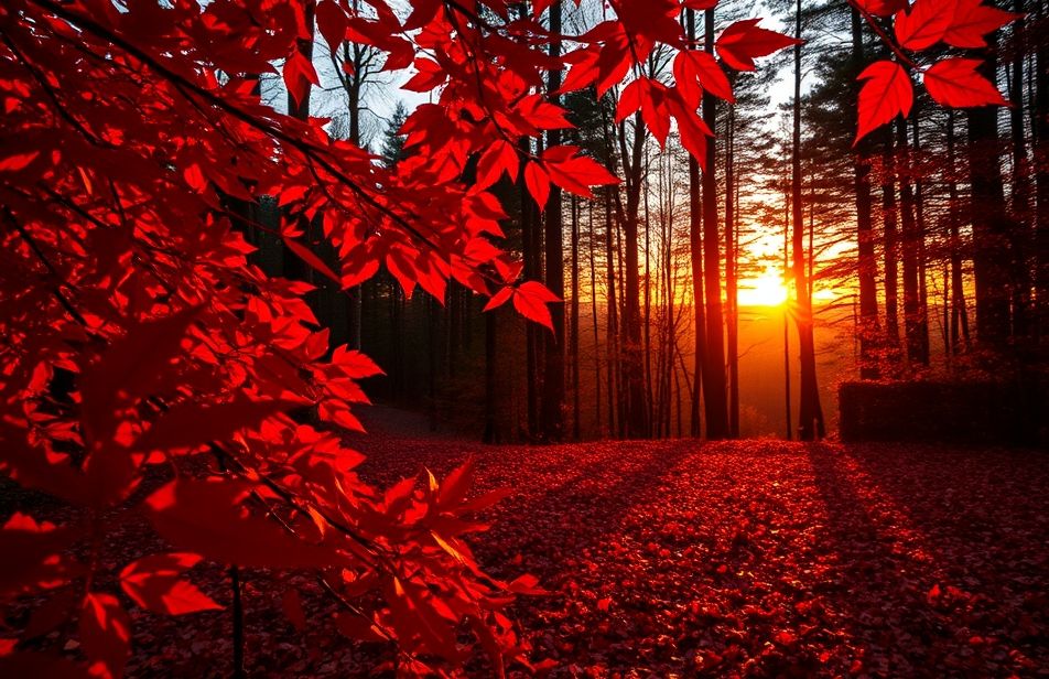 Red Nature Wallpaper