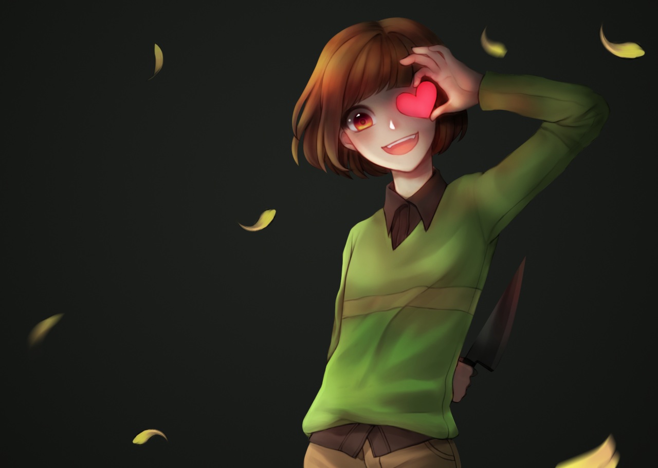 Brown Hair Chara Undertale Croakdrib Short Weapon