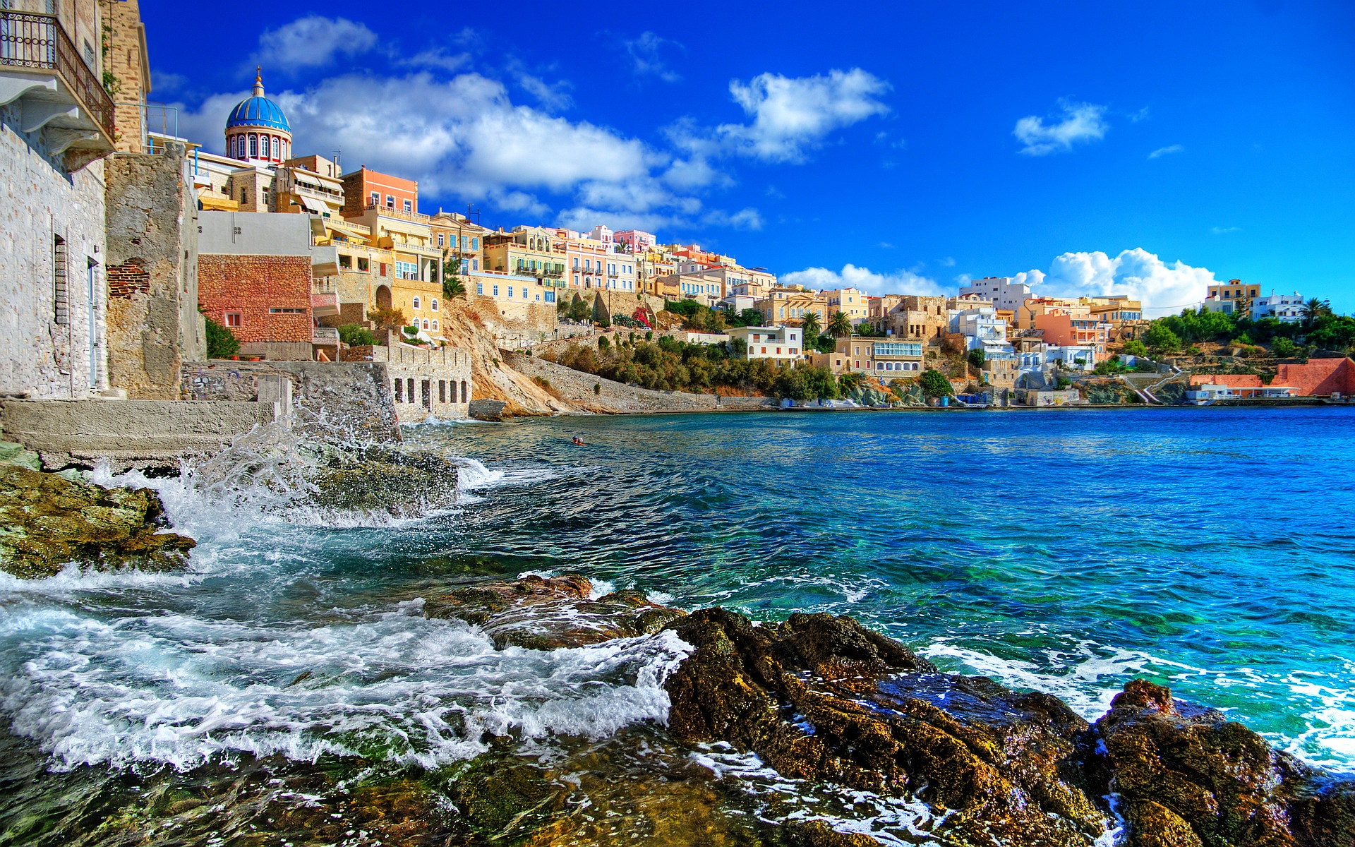 Syros Island Greece Wallpaper