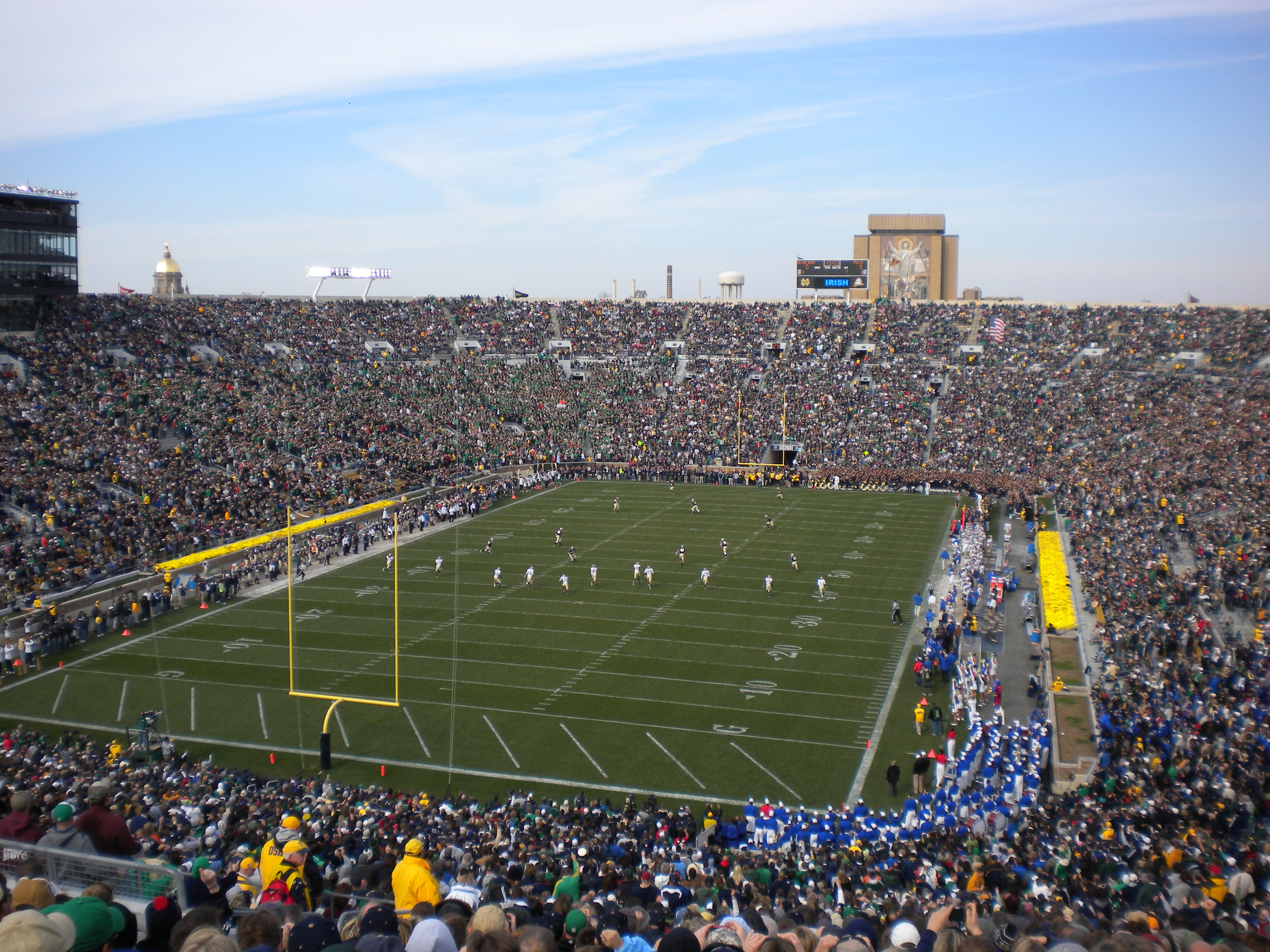 Notre Dame Football Stadium Vs Tulsu University