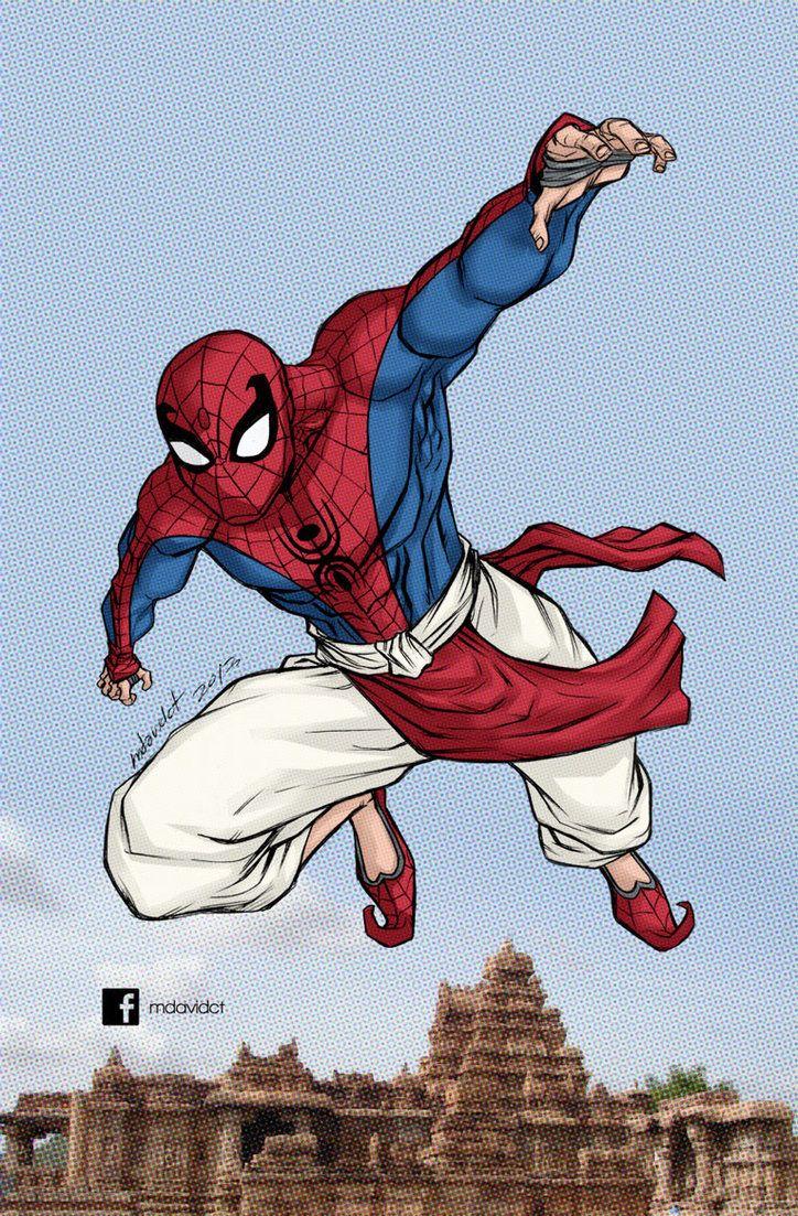 Indian Spiderman Art Sketch