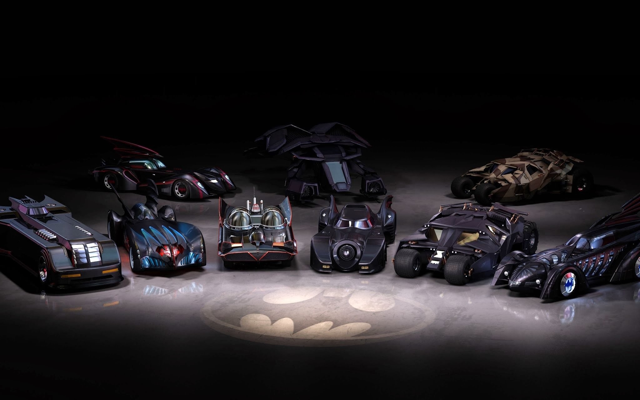 Supercars Batman Begins Bat Signal Digital Art Batmobile