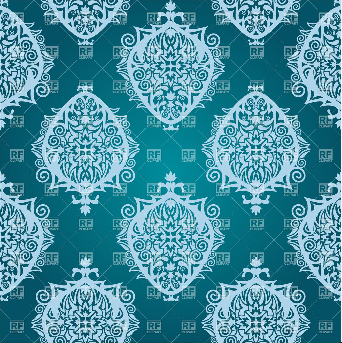 Seamless Blue Damask Wallpaper Background Textures Abstract
