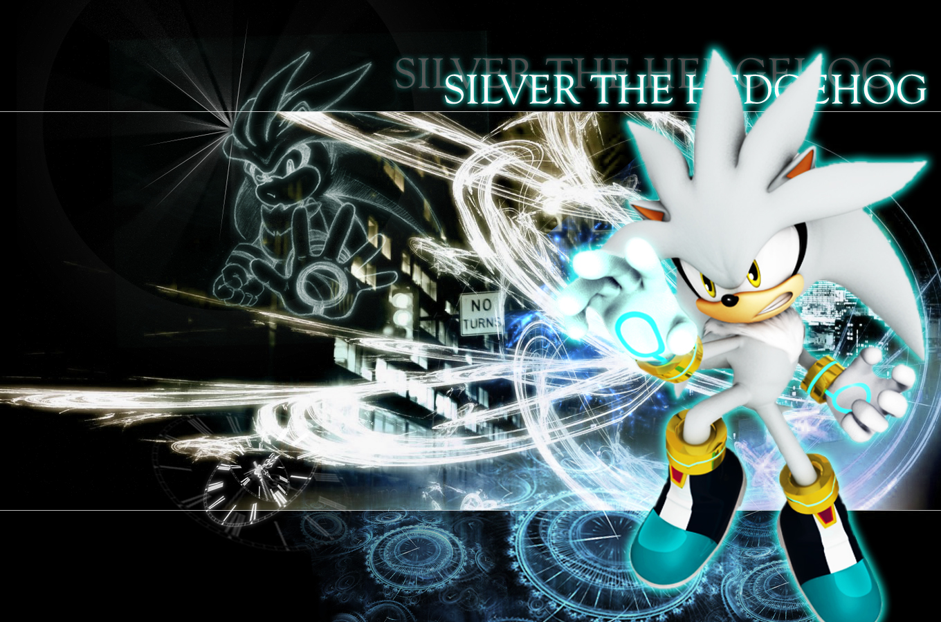 Silver the Hedgehog silver wallpaper