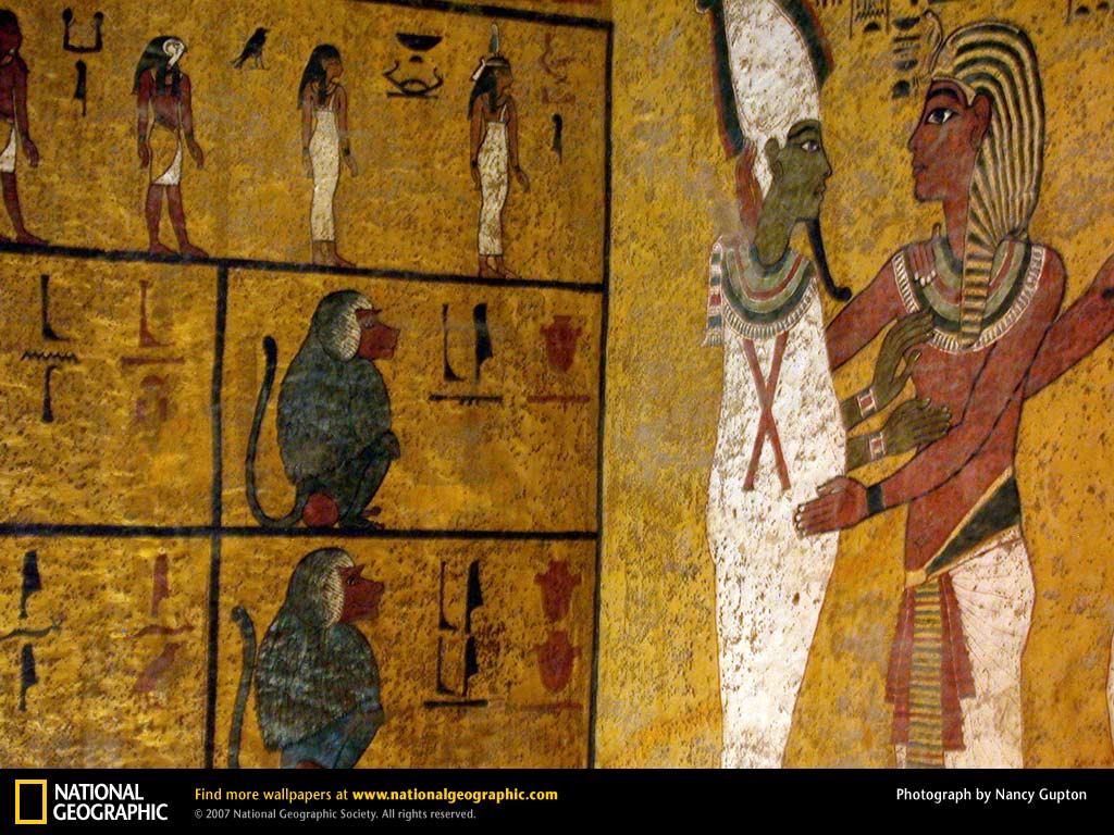 Egypt Image Wall Of Tut S Tomb HD Wallpaper And