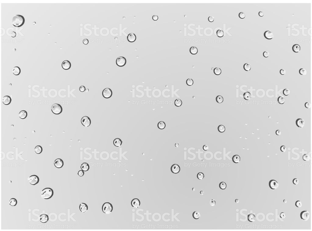 Scattered Realistic Grey White Water Droplets On The Greyish