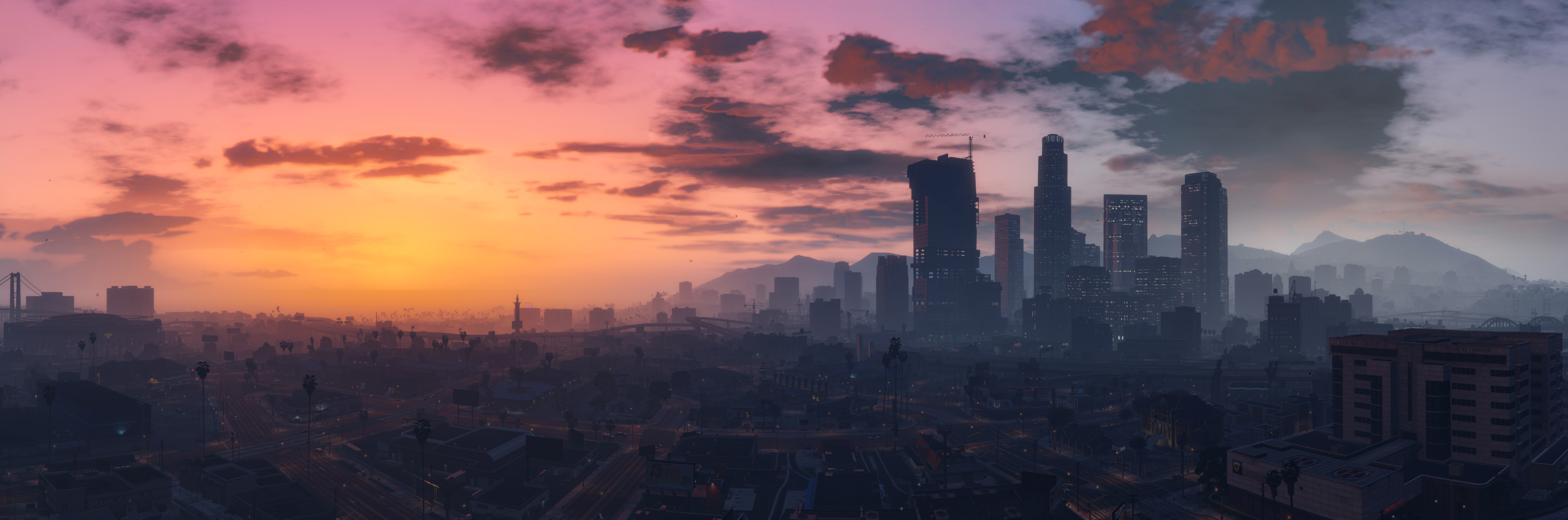 Los Santos City Video Game Grand Theft Auto V 4k Ultra HD Wallpaper