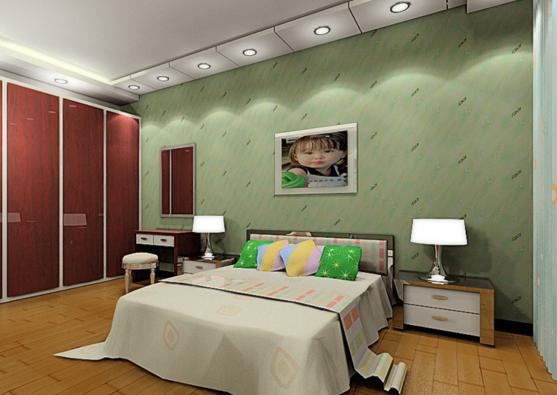 Free Download Pale Green Wallpaper Master Bedroom 3d House