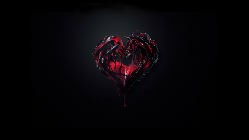 Black Love Hearts Wallpaper
