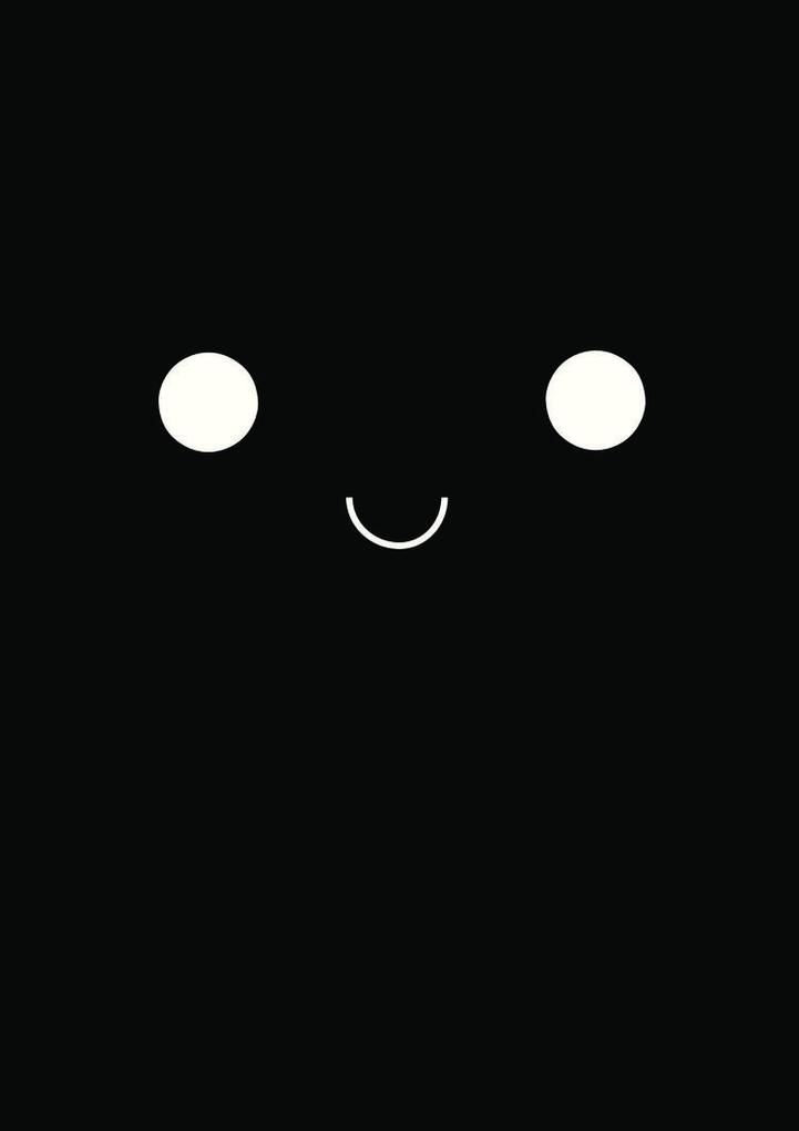 🔥 Free download Kawaii Happii Print in Cute black wallpaper Black ...