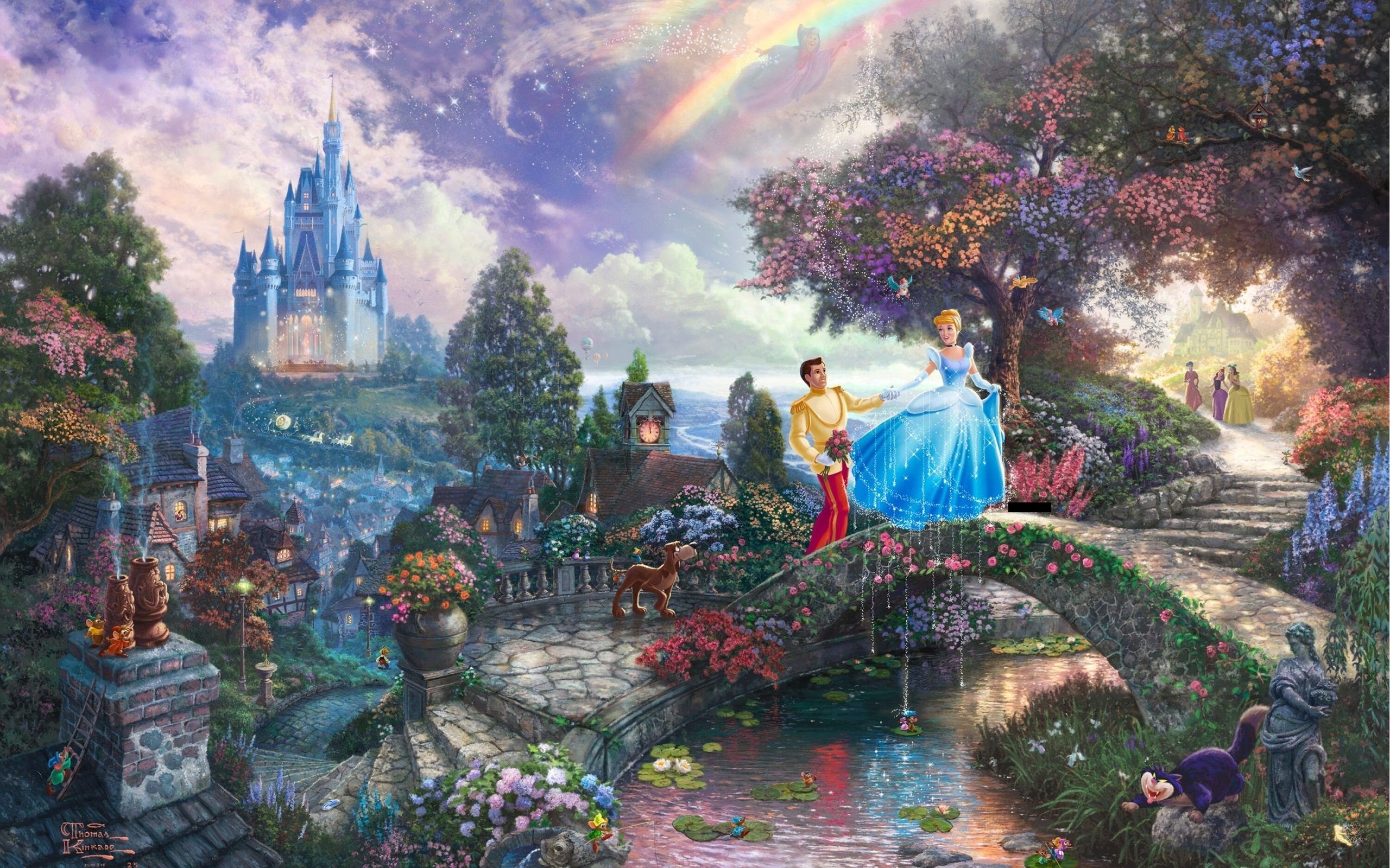 Thomas Kinkade Disney Dreams Collection Wallpaper