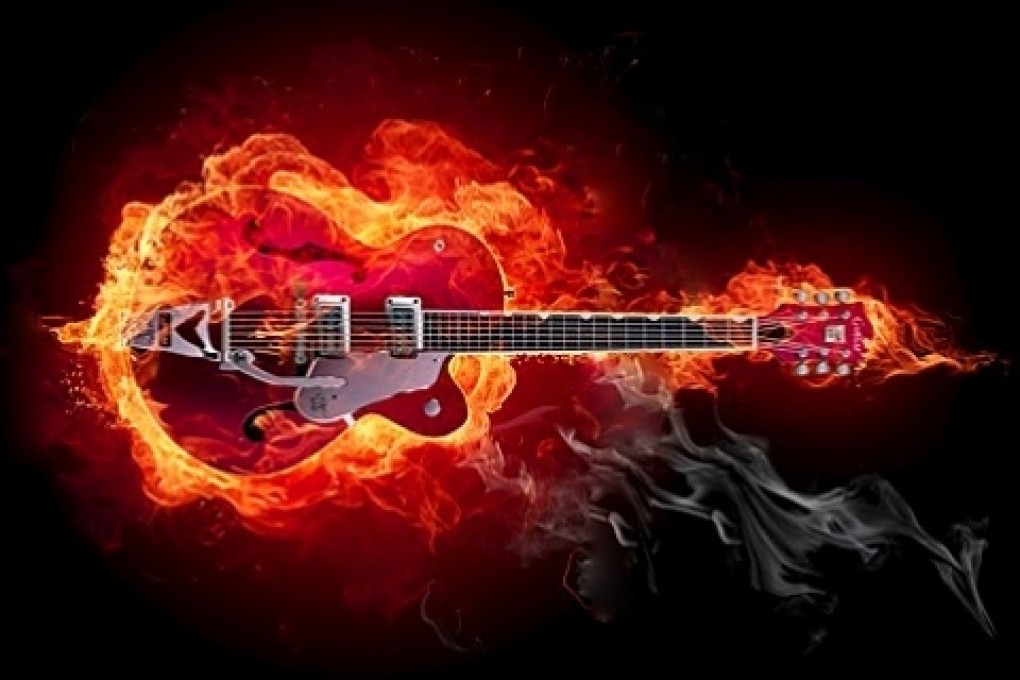 The Flame Guitar Wallpaper