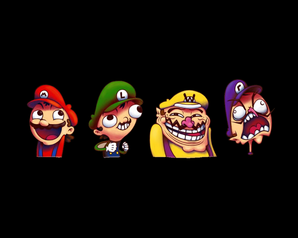 Mario Luigi Wario Trollface HD Wallpaper Games