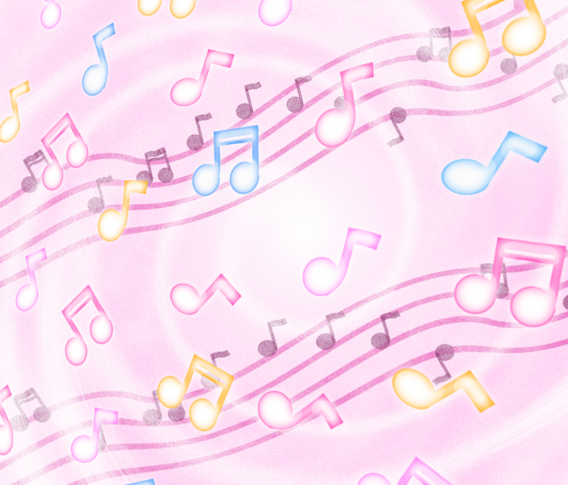 Pink Music Notes Background Note Bg By
