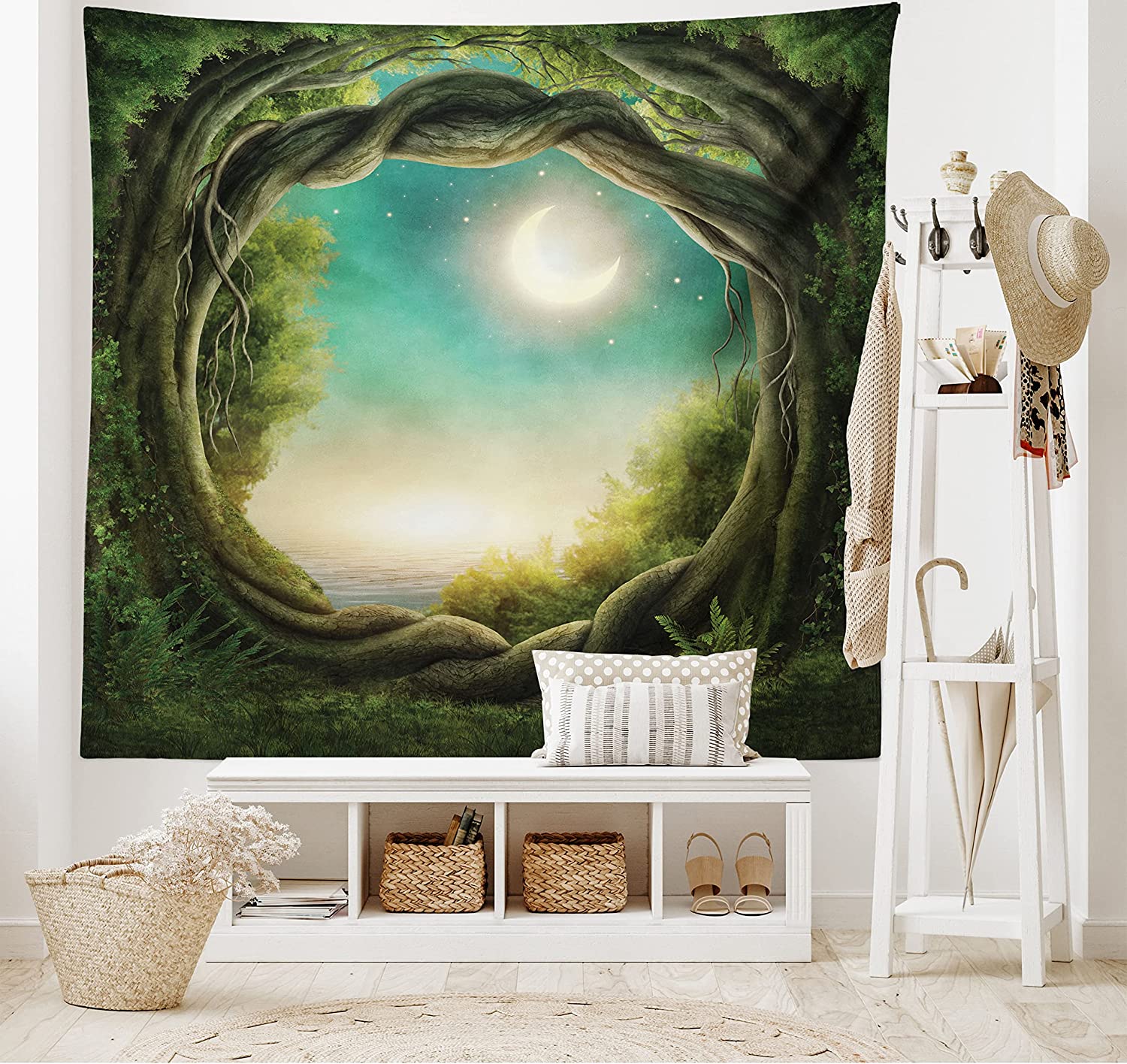 Amazon Ambesonne Forest Tapestry Curly Branches Trees In