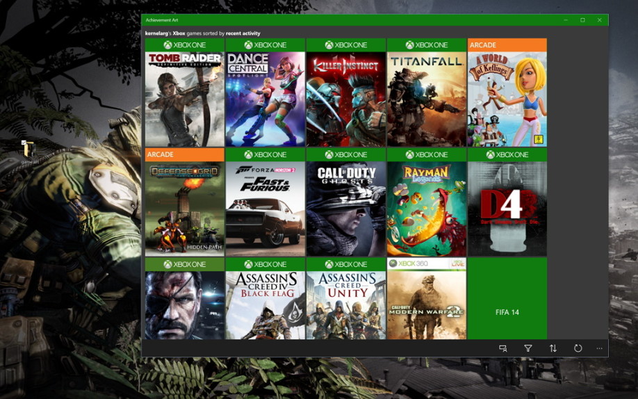 Set An Xbox One Achievement Art As Windows Wallpaper