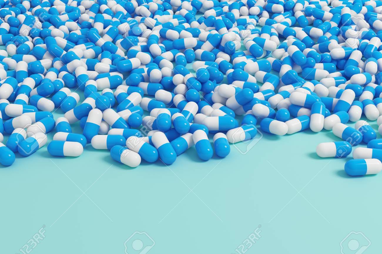 Abstract Blue Capsule Medication Wallpaper Medicine Pharmacy