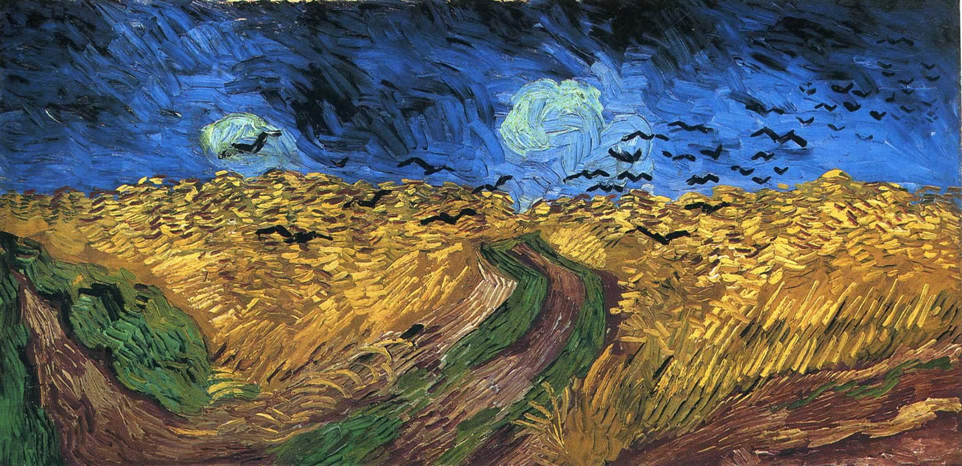 With Crows Post Impressionist Vincent Van Gogh Art Wallpaper Picture