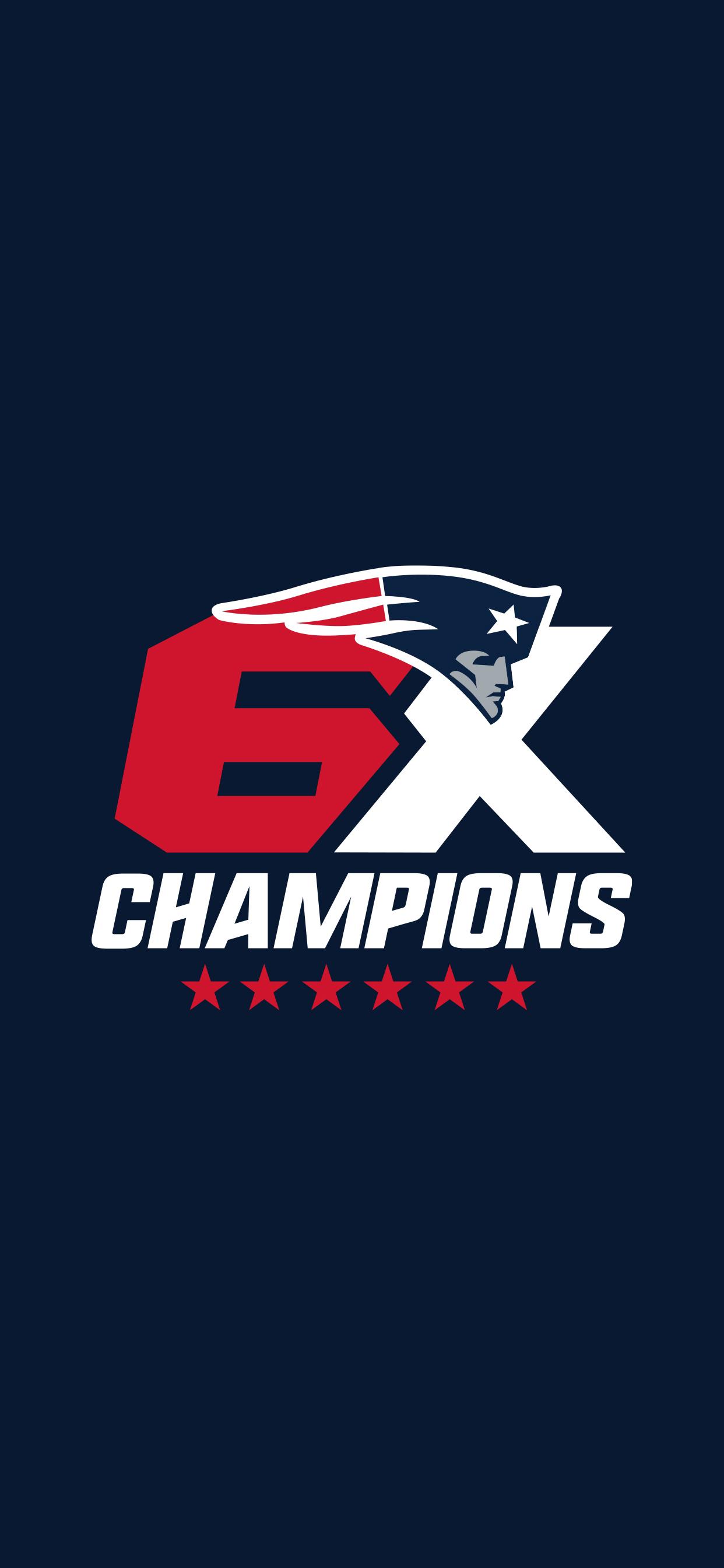 Made The 6x Champions Logo Into An iPhone Wallpaper Patriots