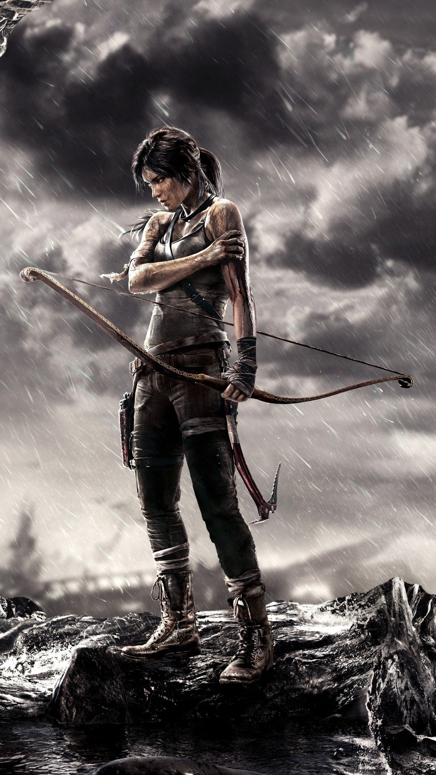 Tomb Raider iPhone Wallpaper Illustration Human Photography Stock
