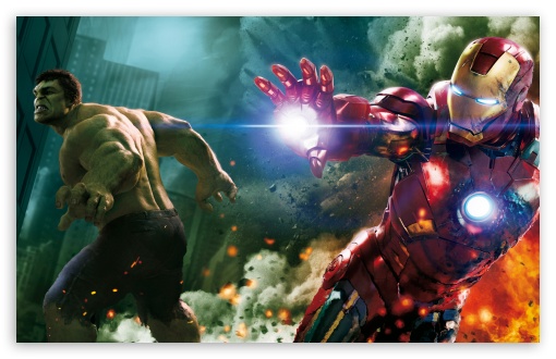 The Avengers Hulk And Ironman HD Desktop Wallpaper Widescreen