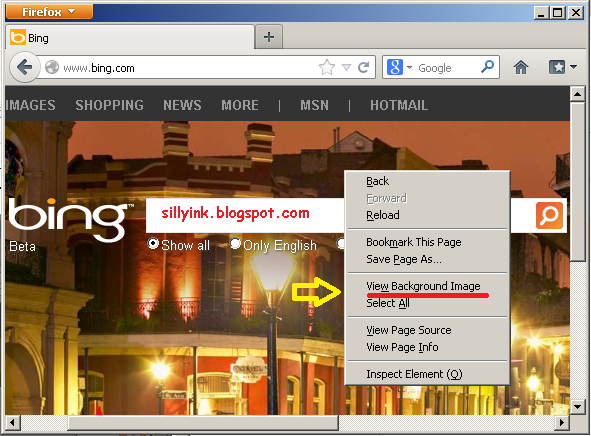Home Bing Background Image In Google Chrome