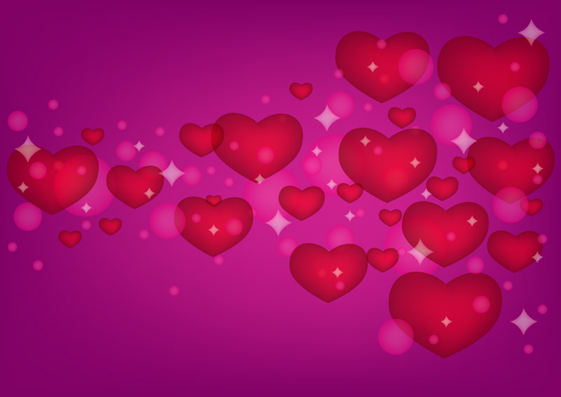 Vector Holiday Love Hearts Background
