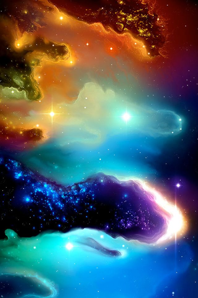 Rainbow Nebula iPhone Abstract Wallpaper Mobile9 Galaxy