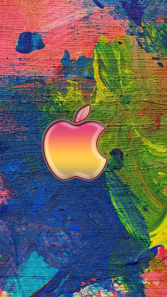 Apple Logo On The Easel iPhone 5s Wallpaper