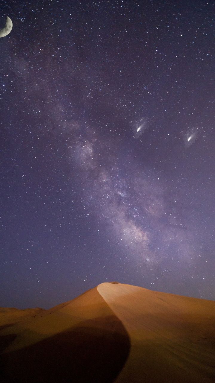Milky Way Desert Night Sky Wallpaper