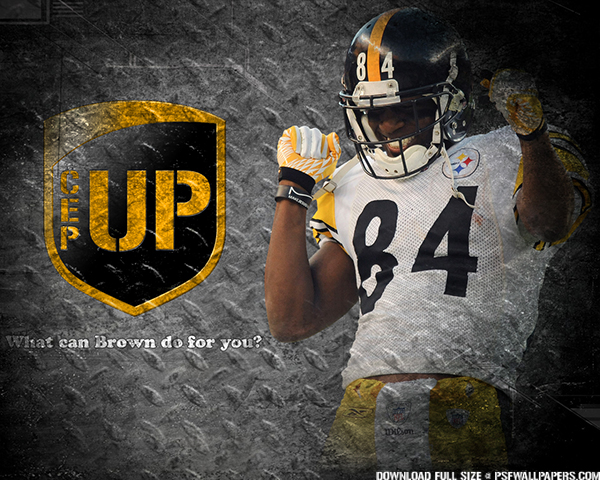 Pittsburgh Sports Fan Wallpaper Antonio Brown Chest Up